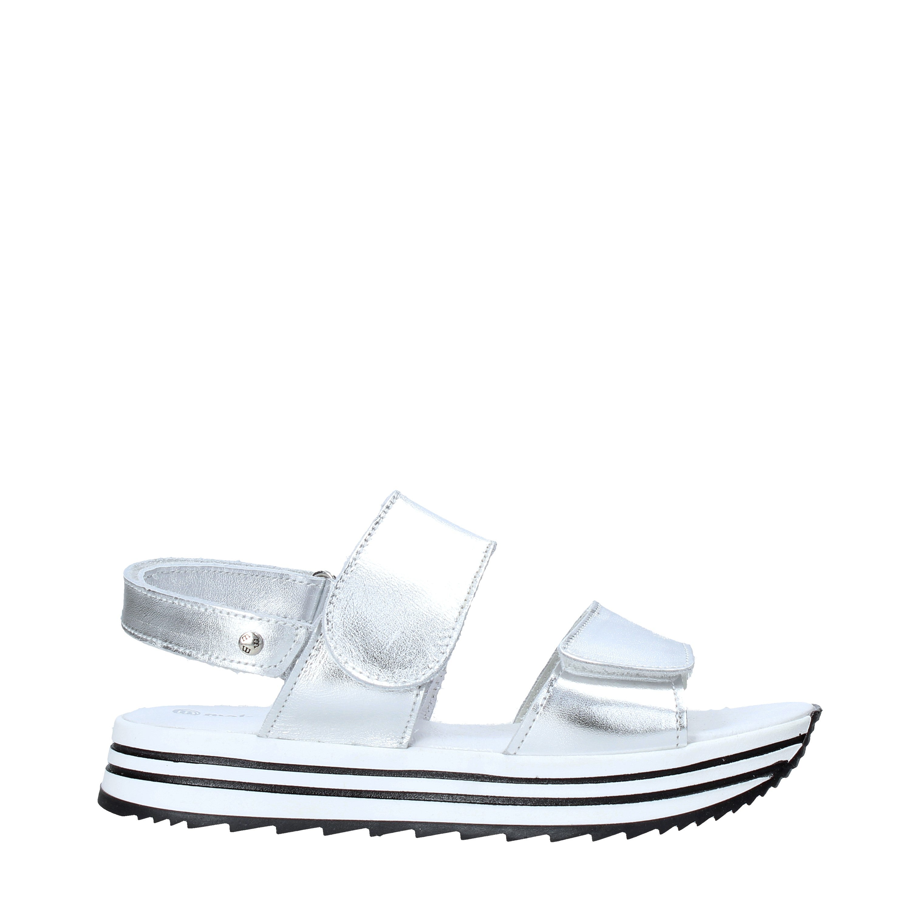 Sandali con strappi Argentato Melania