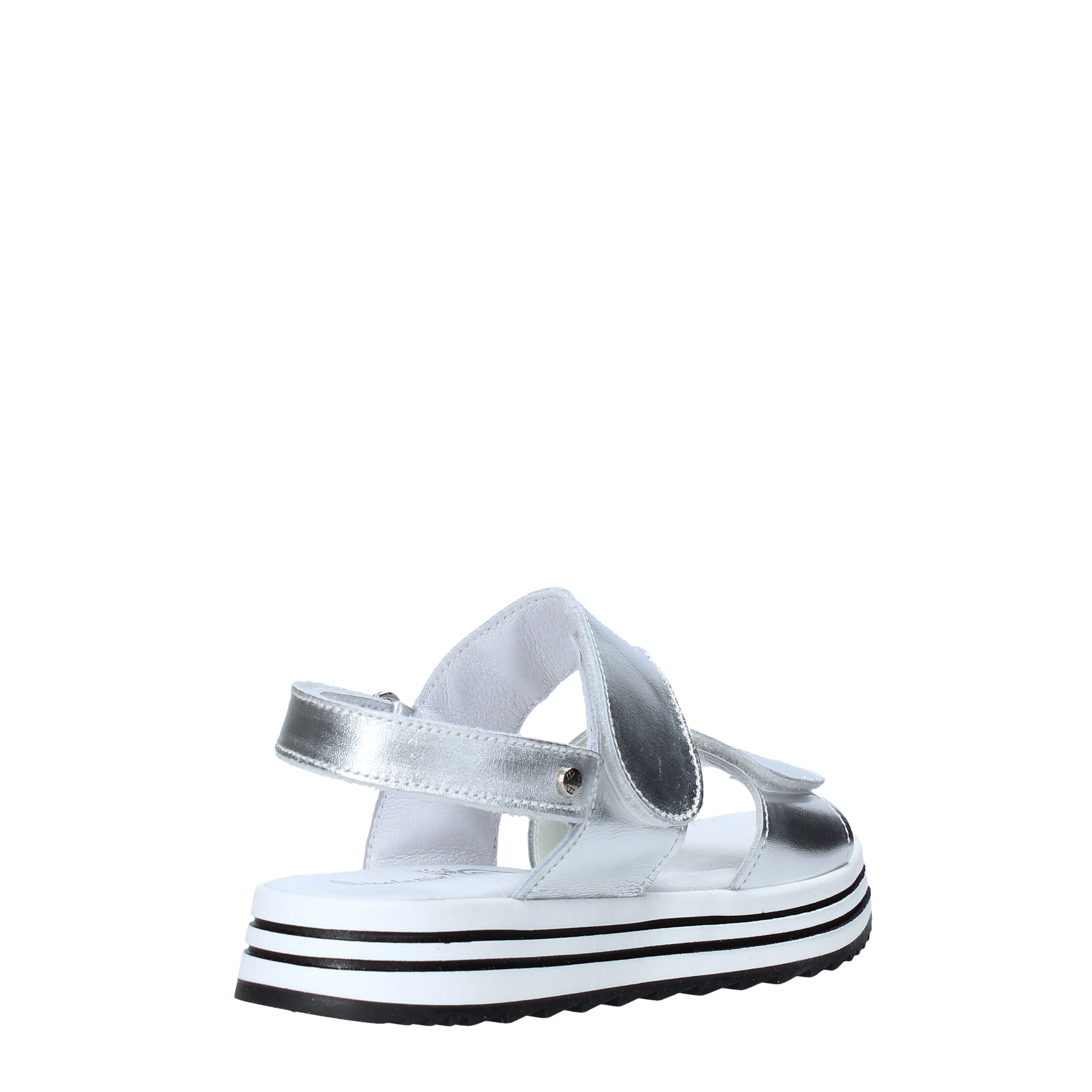 Sandali con strappi Argentato Melania