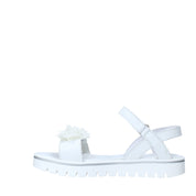 Sandali con strappi Bianco Melania