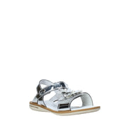 Sandali con strappi Argentato Melania