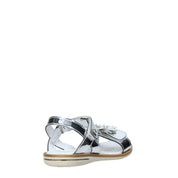 Sandali con strappi Argentato Melania