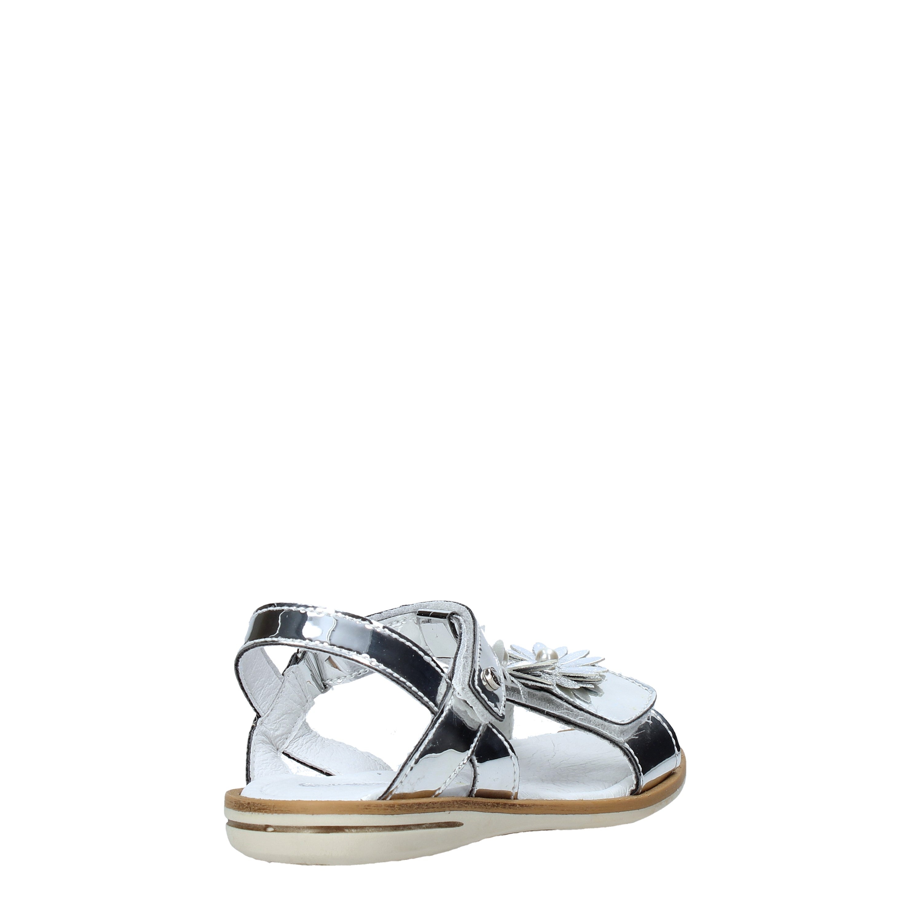 Sandali con strappi Argentato Melania