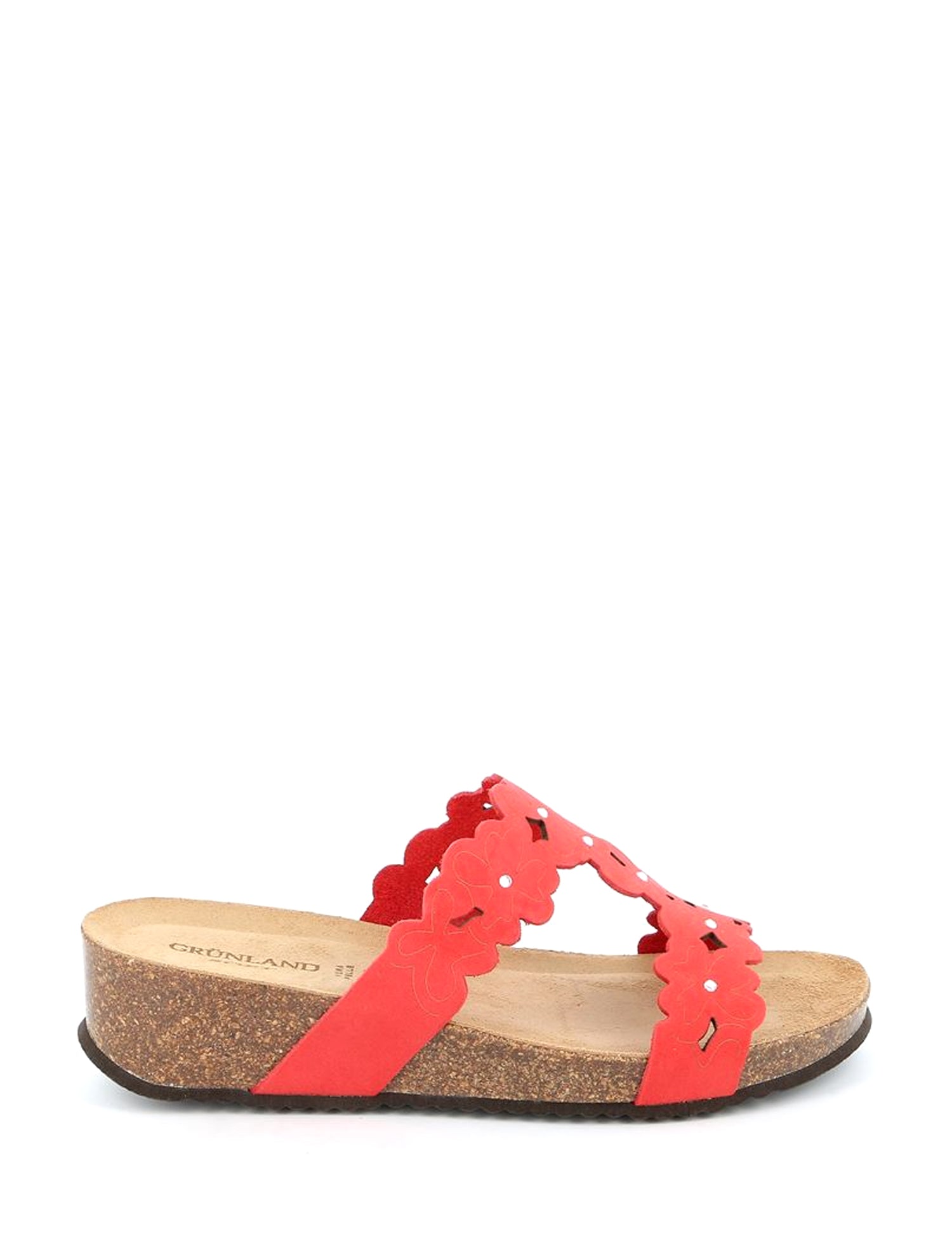 Sandali zeppa Rosso Grunland