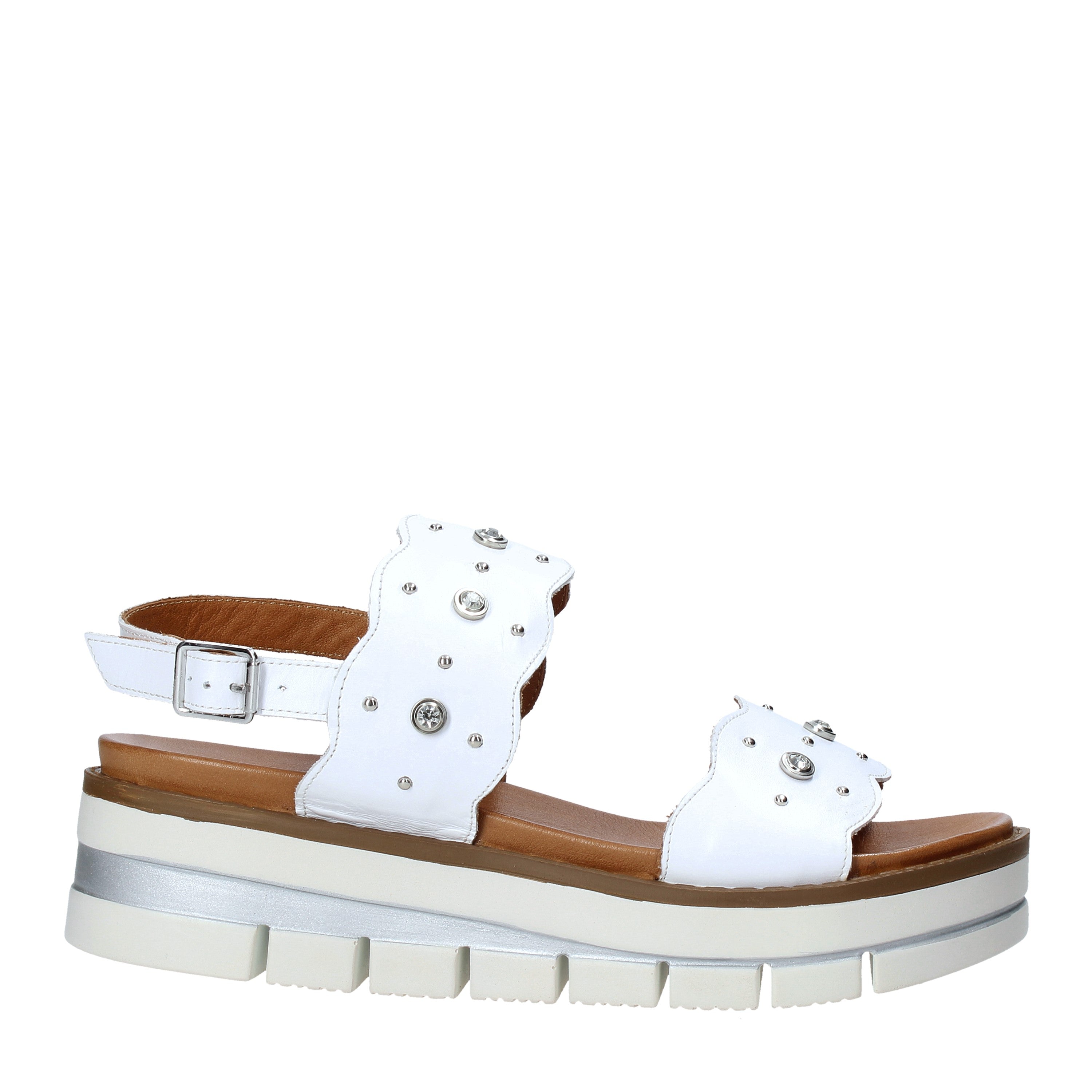 Sandali zeppa Bianco Grunland