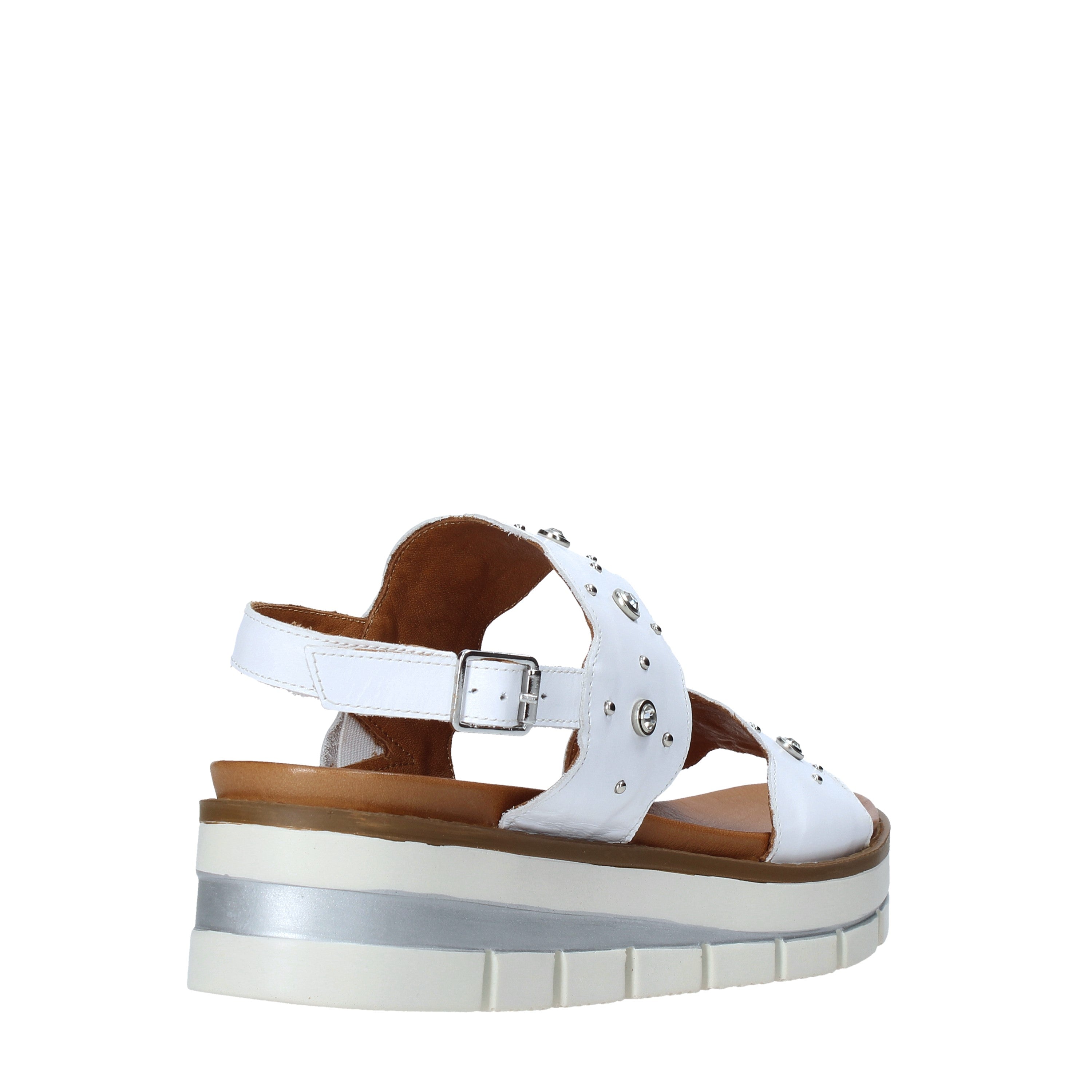 Sandali zeppa Bianco Grunland
