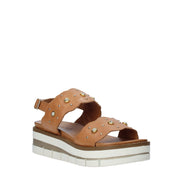 Sandali zeppa Cuoio Grunland