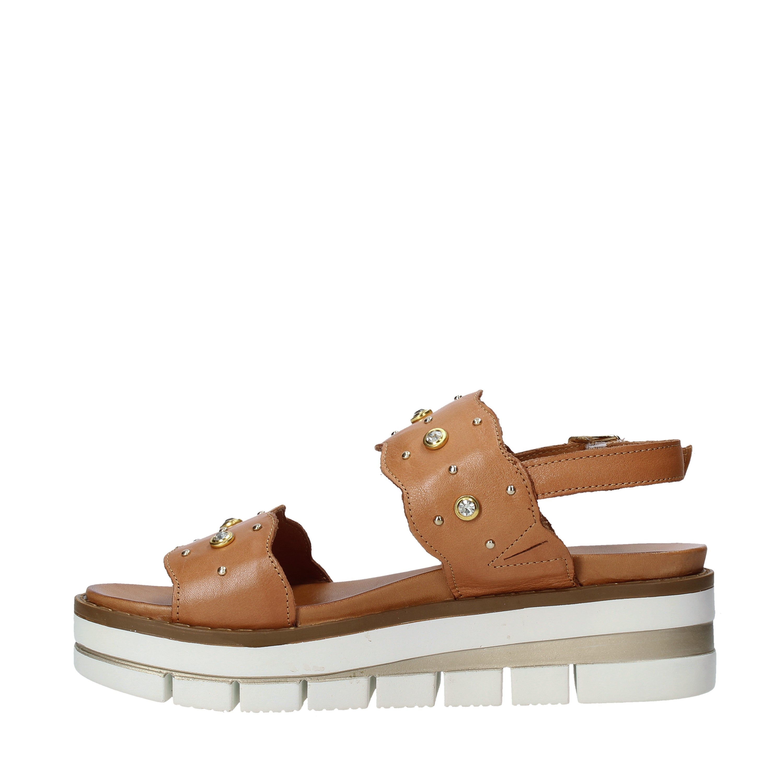 Sandali zeppa Cuoio Grunland