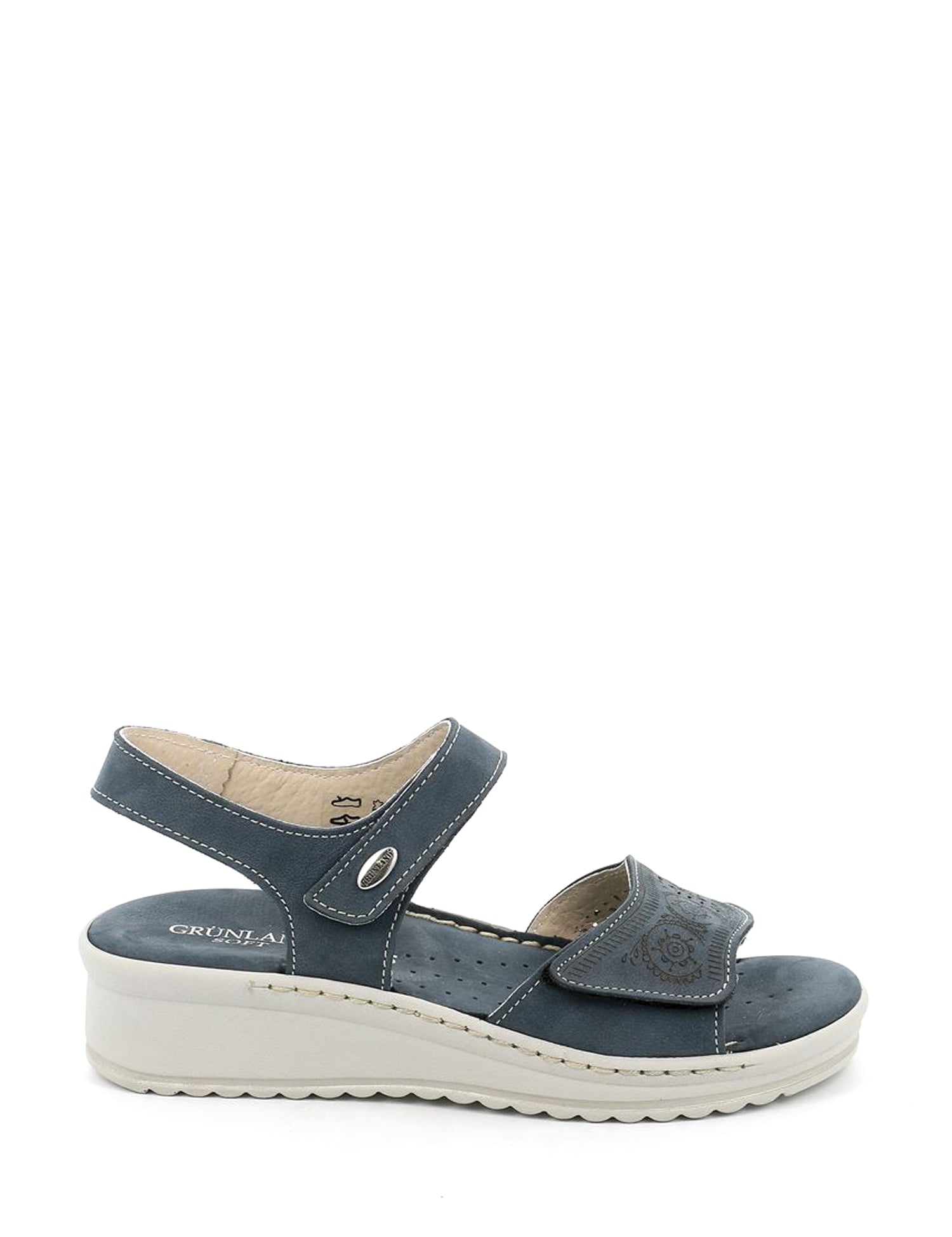 Sandali zeppa Blu Grunland