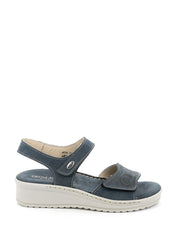 Sandali zeppa Blu Grunland