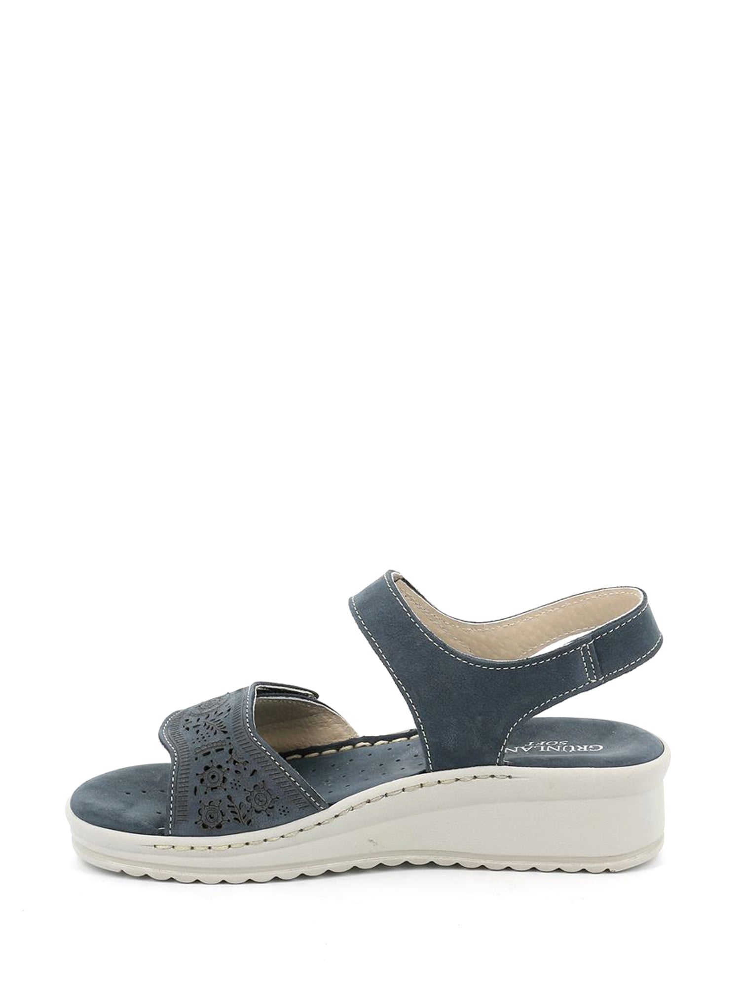 Sandali zeppa Blu Grunland