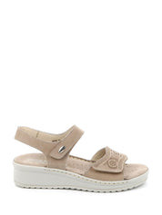 Sandali zeppa Beige Grunland