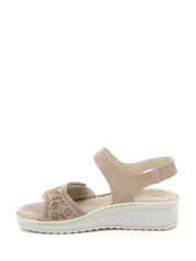 Sandali zeppa Beige Grunland