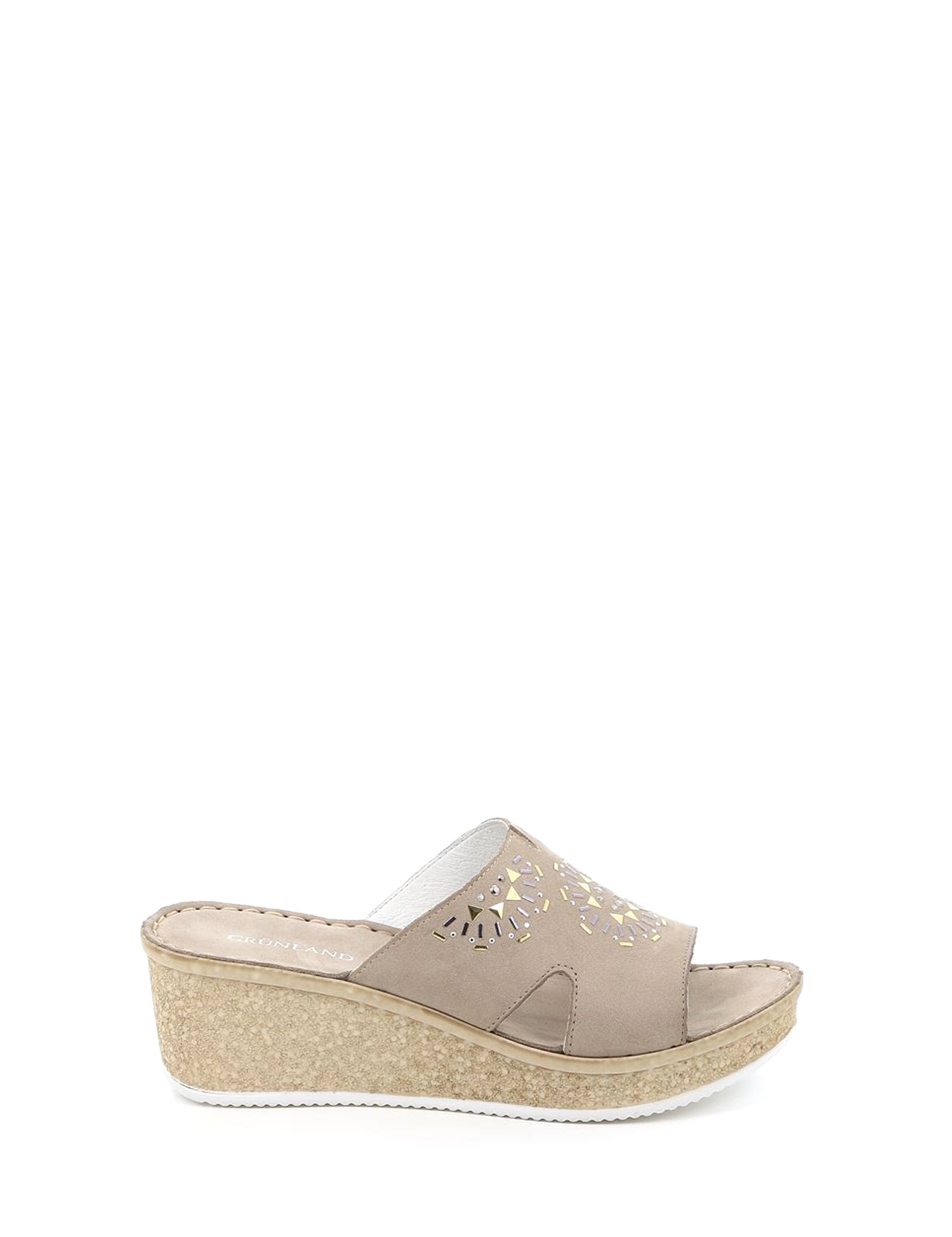 Sandali zeppa Beige Grunland