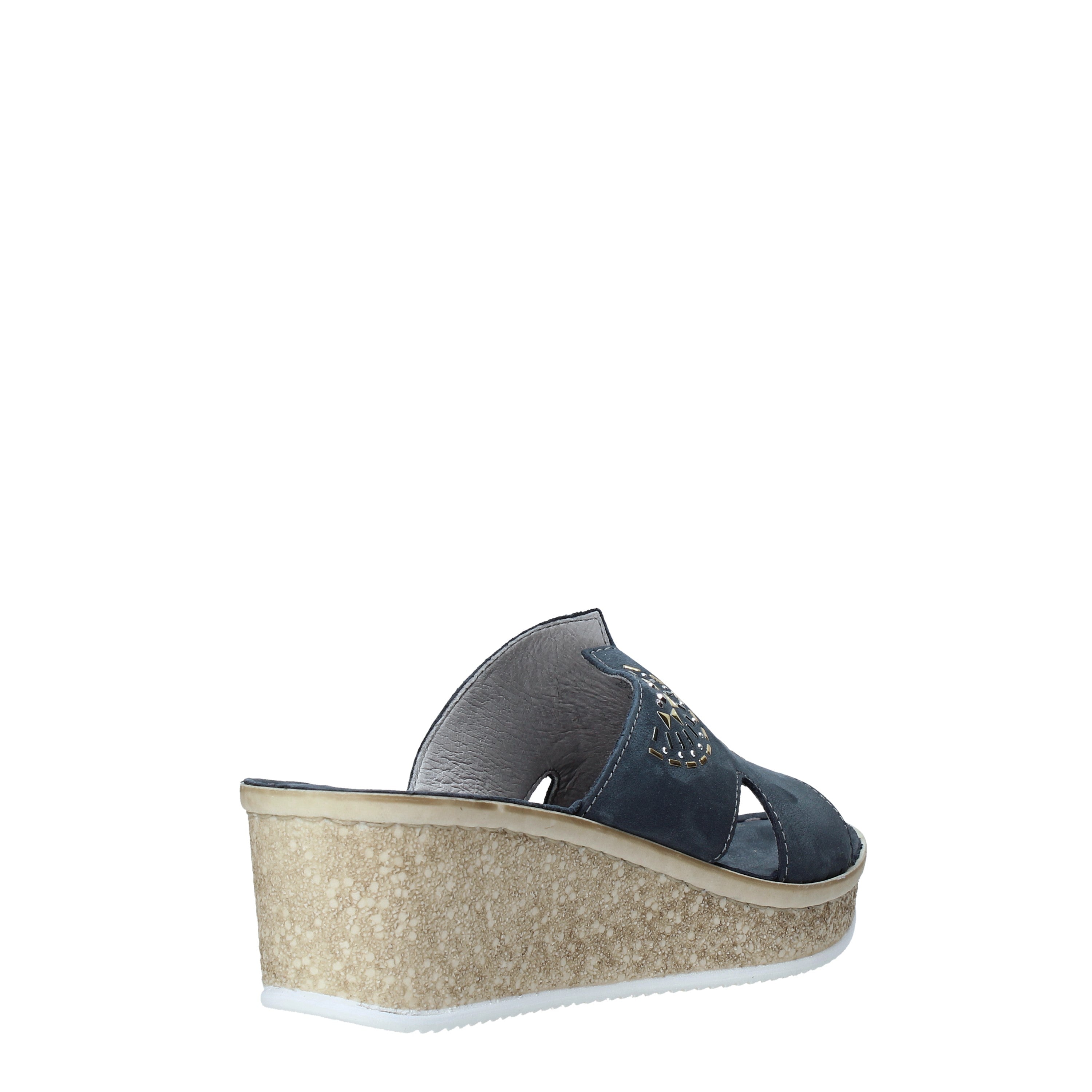 Sandali zeppa Blu Grunland