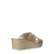 Sandali zeppa Beige Grunland