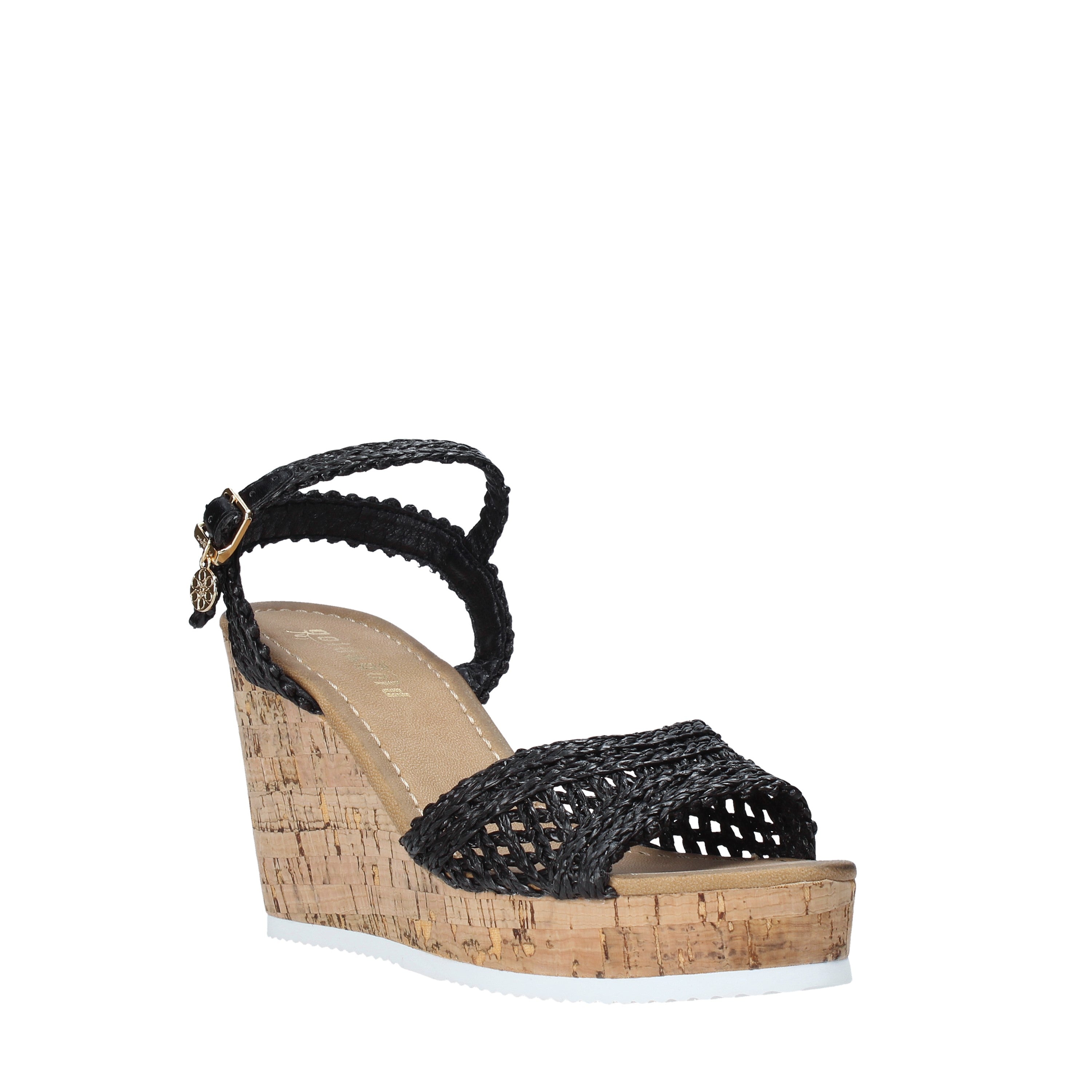 Sandali zeppa Nero Gold&gold