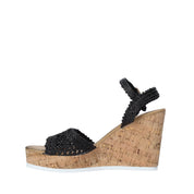 Sandali zeppa Nero Gold&gold