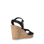 Sandali zeppa Nero Gold&gold