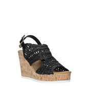 Sandali zeppa Nero Gold&gold