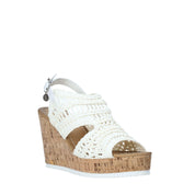 Sandali zeppa Bianco Gold&gold