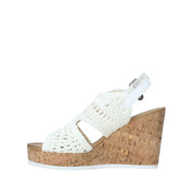 Sandali zeppa Bianco Gold&gold