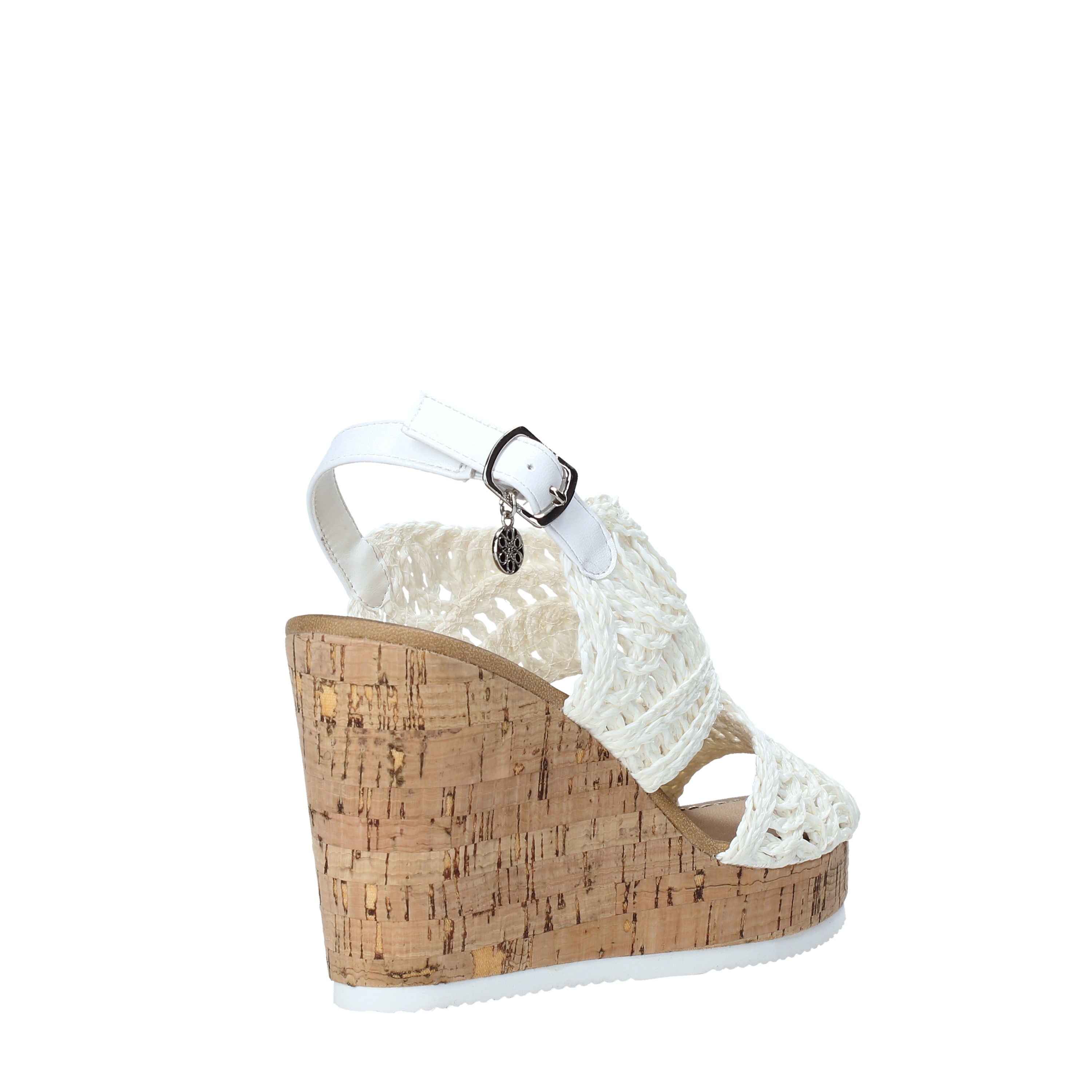 Sandali zeppa Bianco Gold&gold