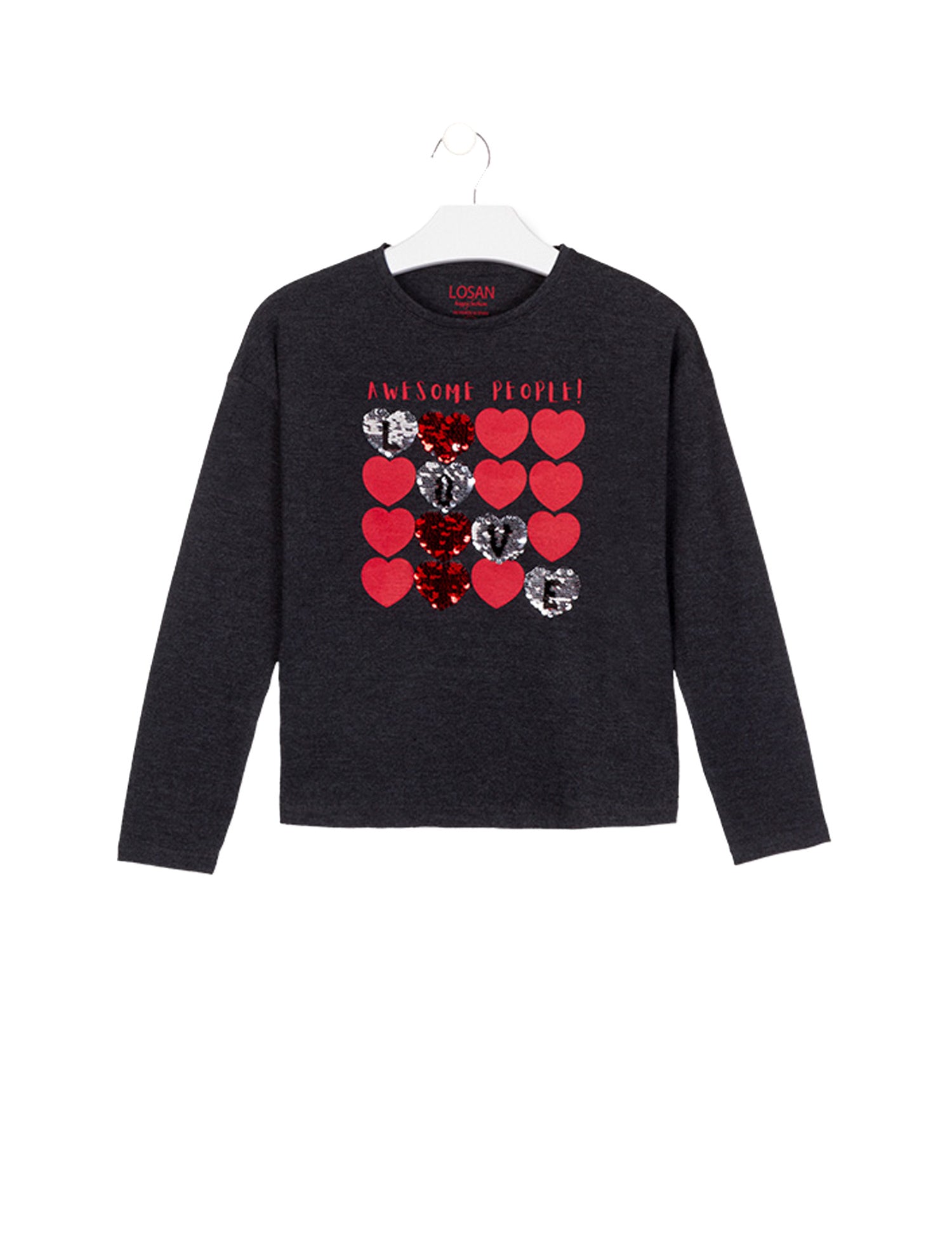 T-shirt Grigio Scuro Losan