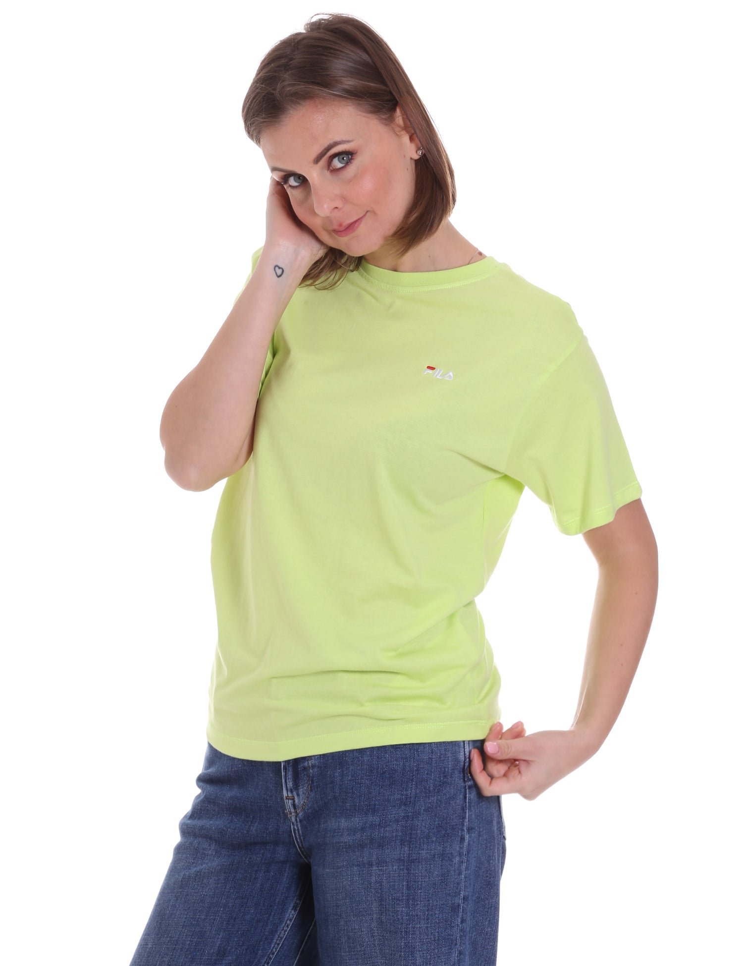 T-shirt Verde Chiaro Fila