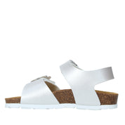 Sandali con strappi Argentato Grunland Junior