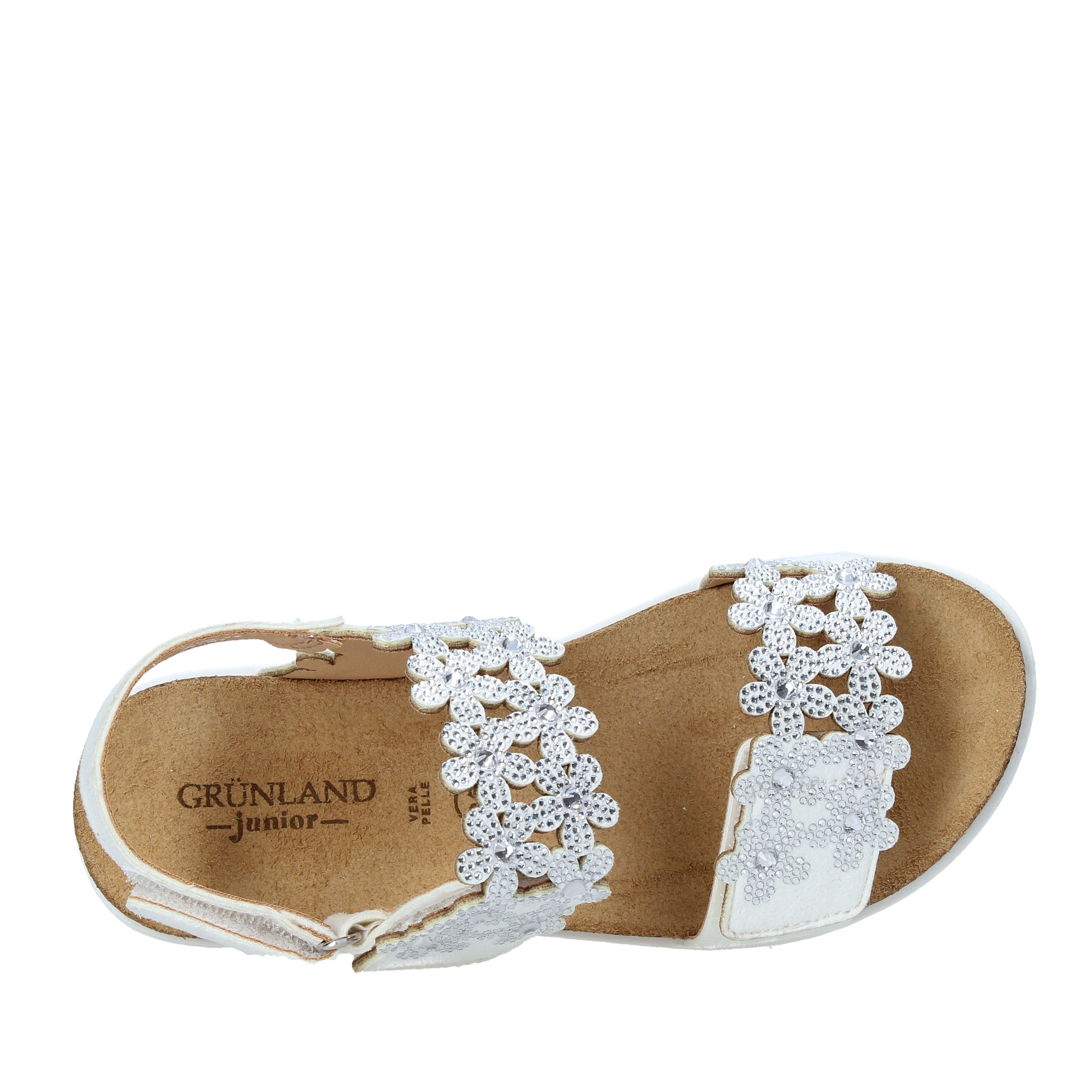 Sandali con strappi Bianco Grunland Junior