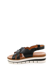 Sandali zeppa Nero Grunland