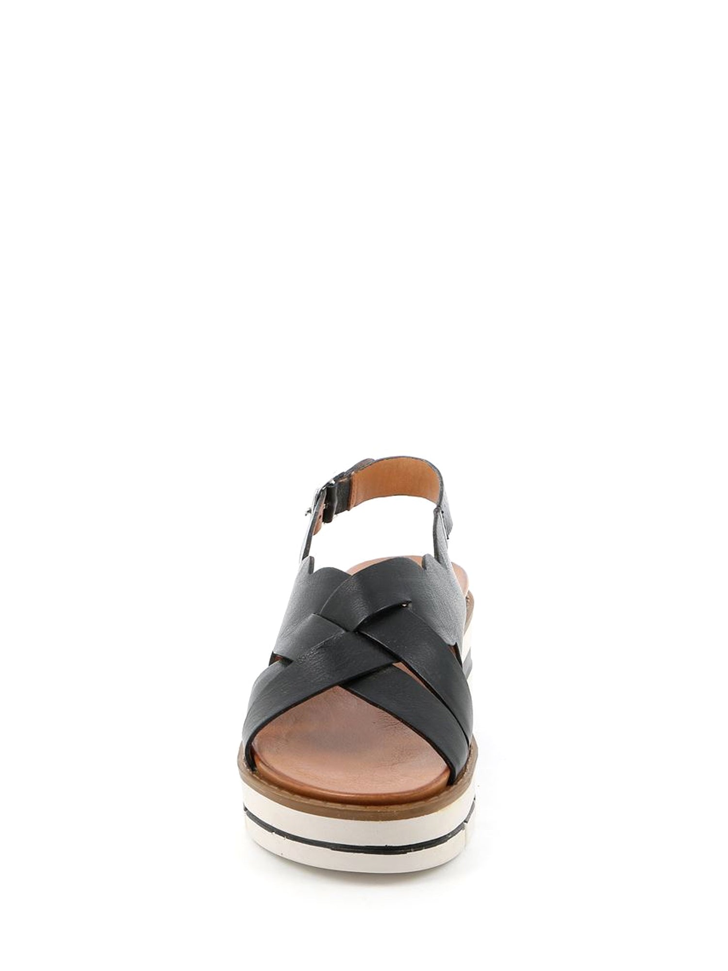 Sandali zeppa Nero Grunland