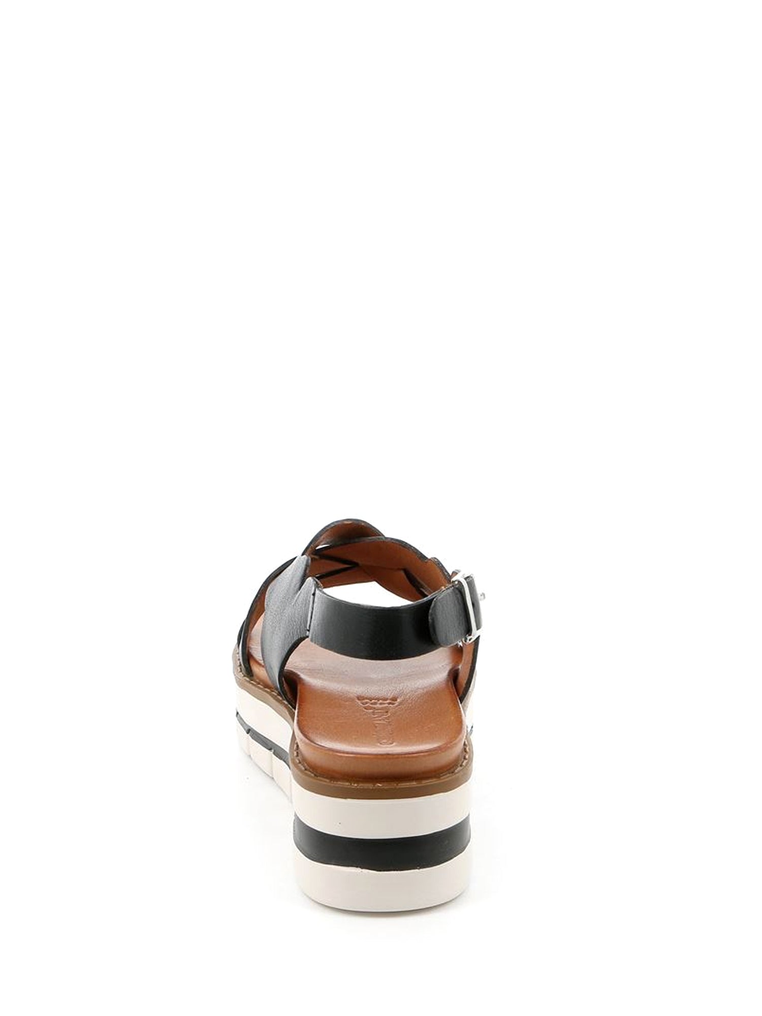 Sandali zeppa Nero Grunland