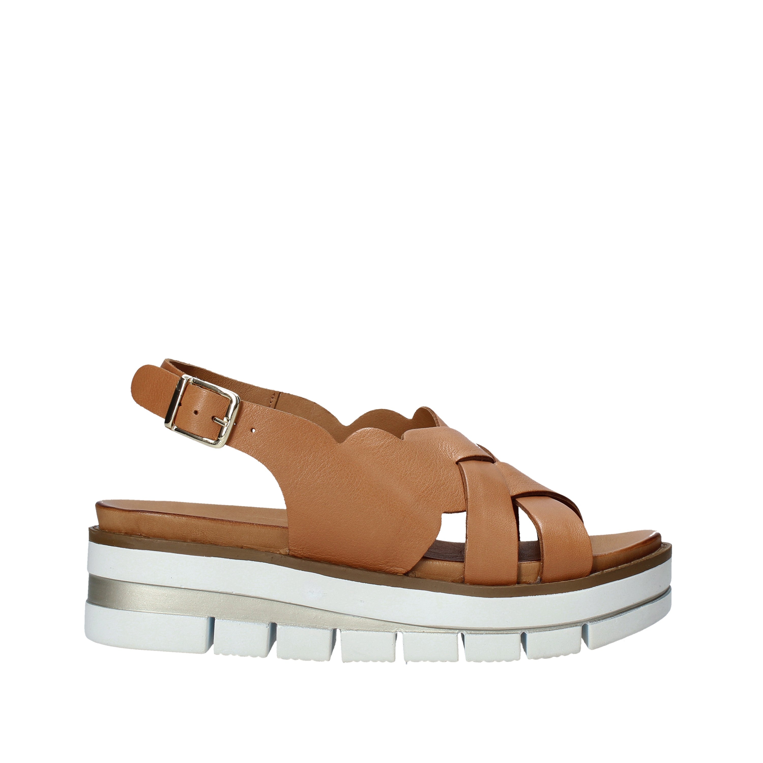 Sandali zeppa Marrone Grunland