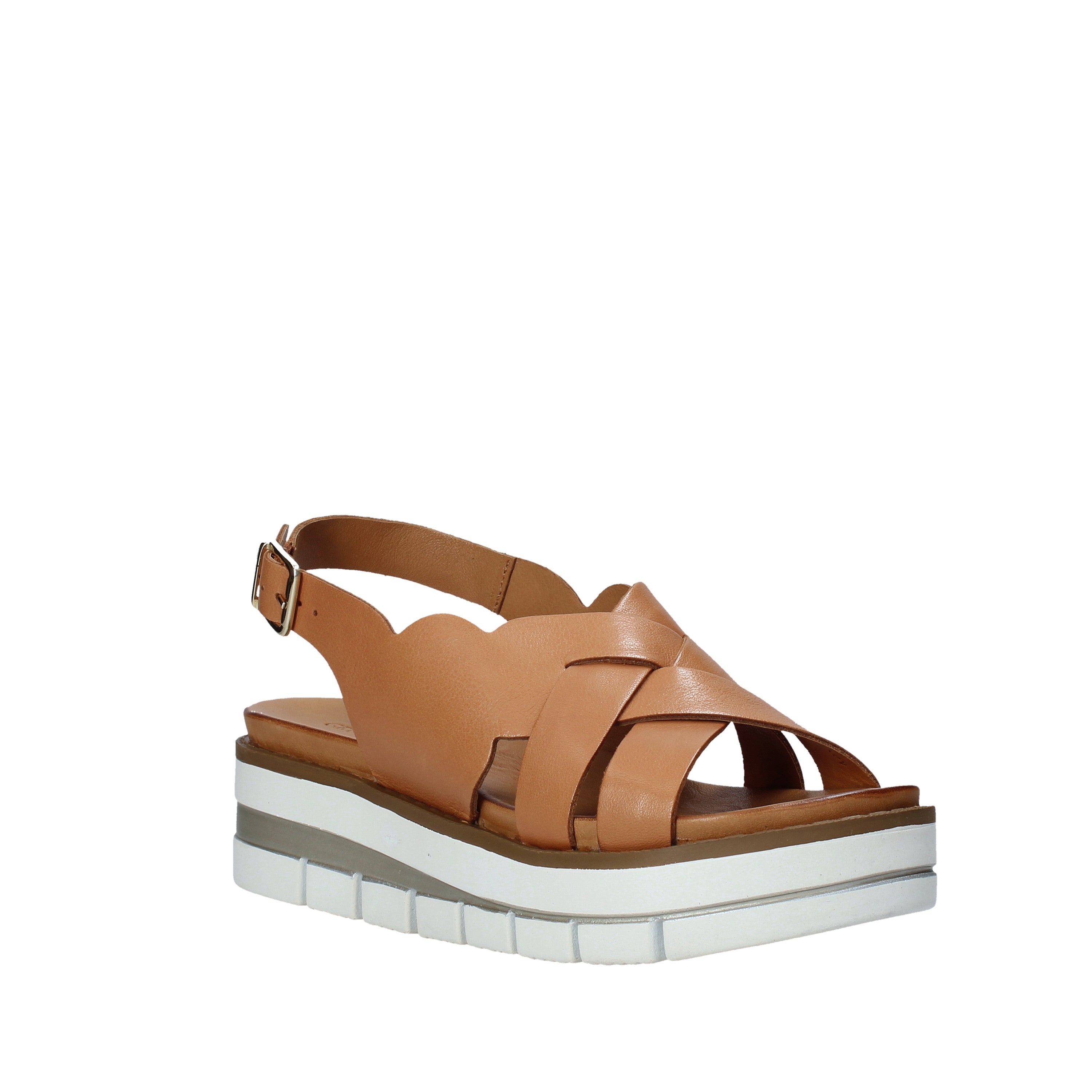 Sandali zeppa Marrone Grunland