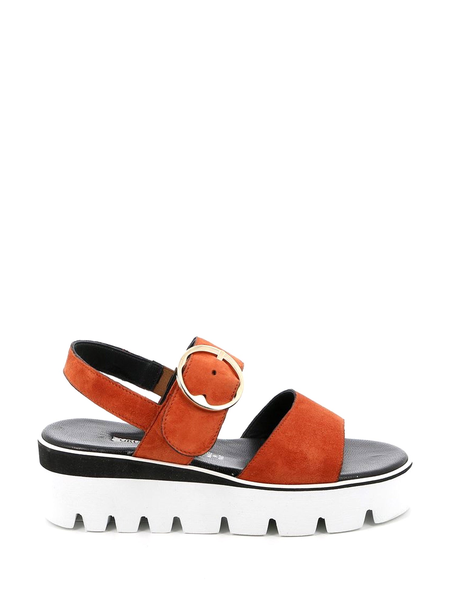 Sandali zeppa Rosso Grunland