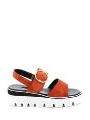 Sandali zeppa Rosso Grunland