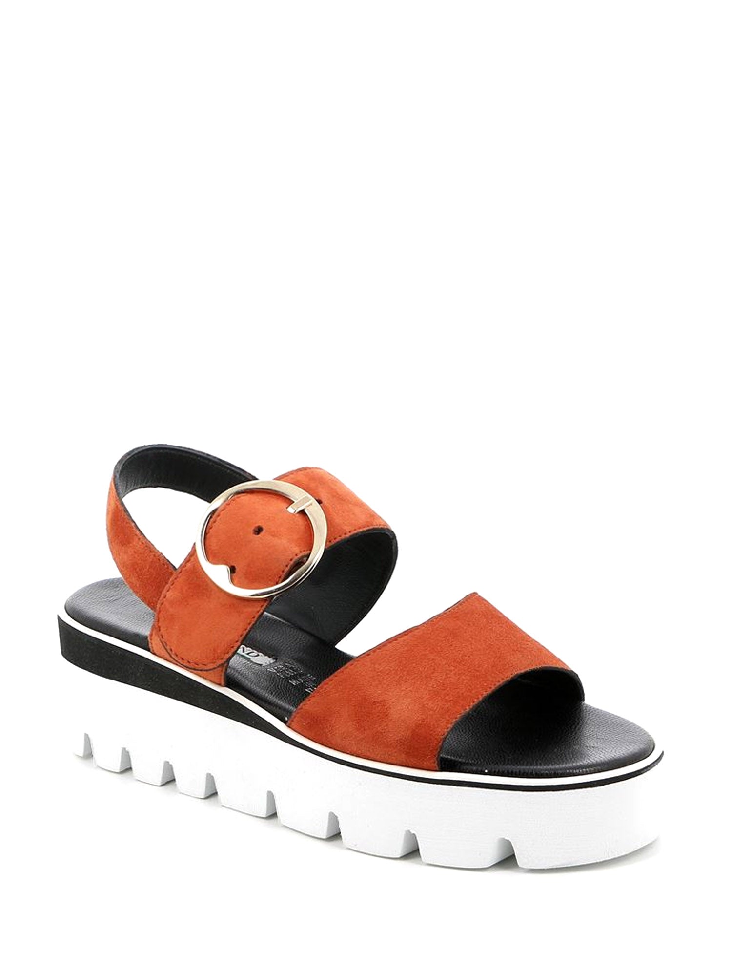 Sandali zeppa Rosso Grunland