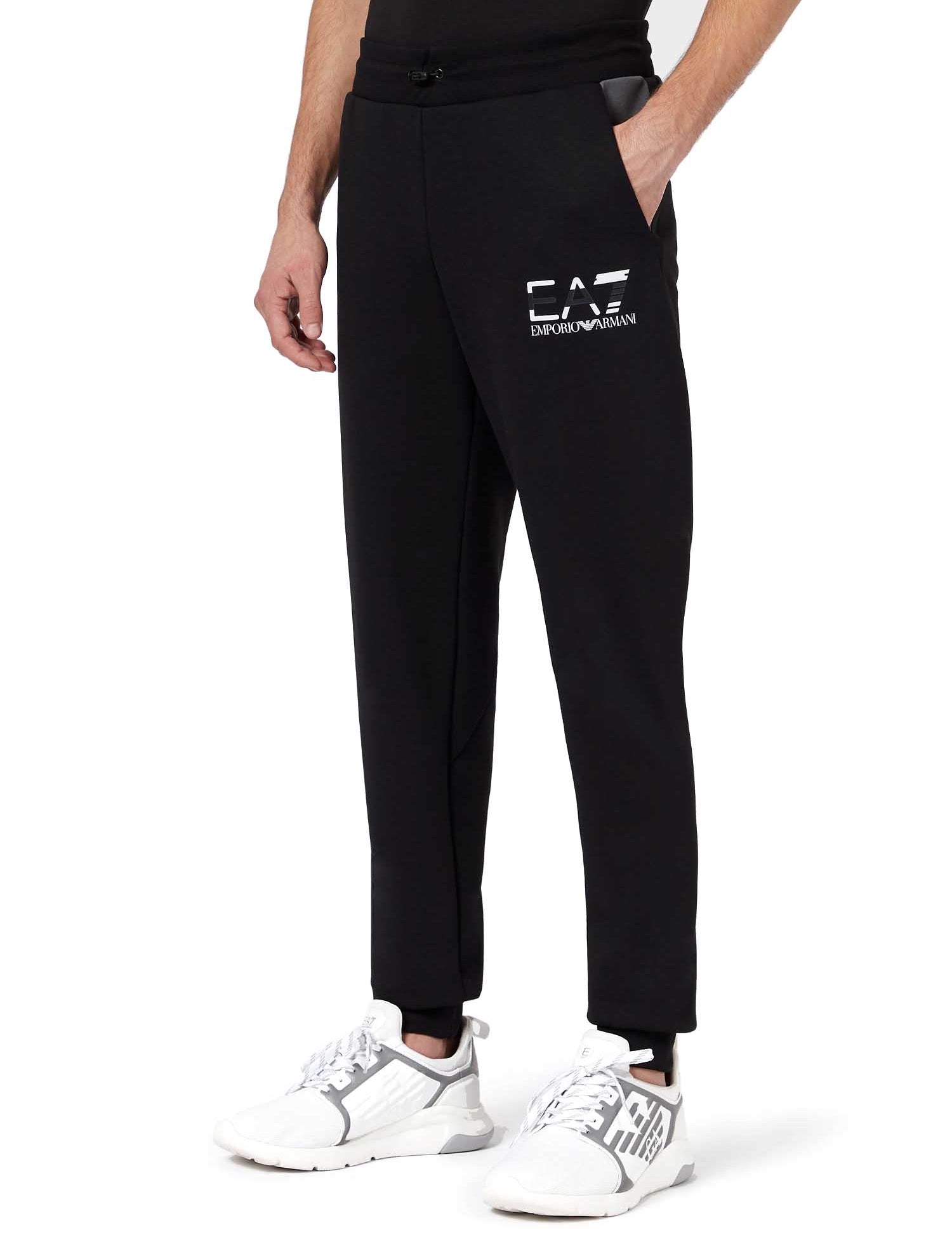 Pantaloni sportivi Nero Ea7 Emporio Armani