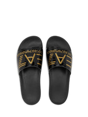 Ciabatte Nero oro M631 Ea7 Emporio Armani