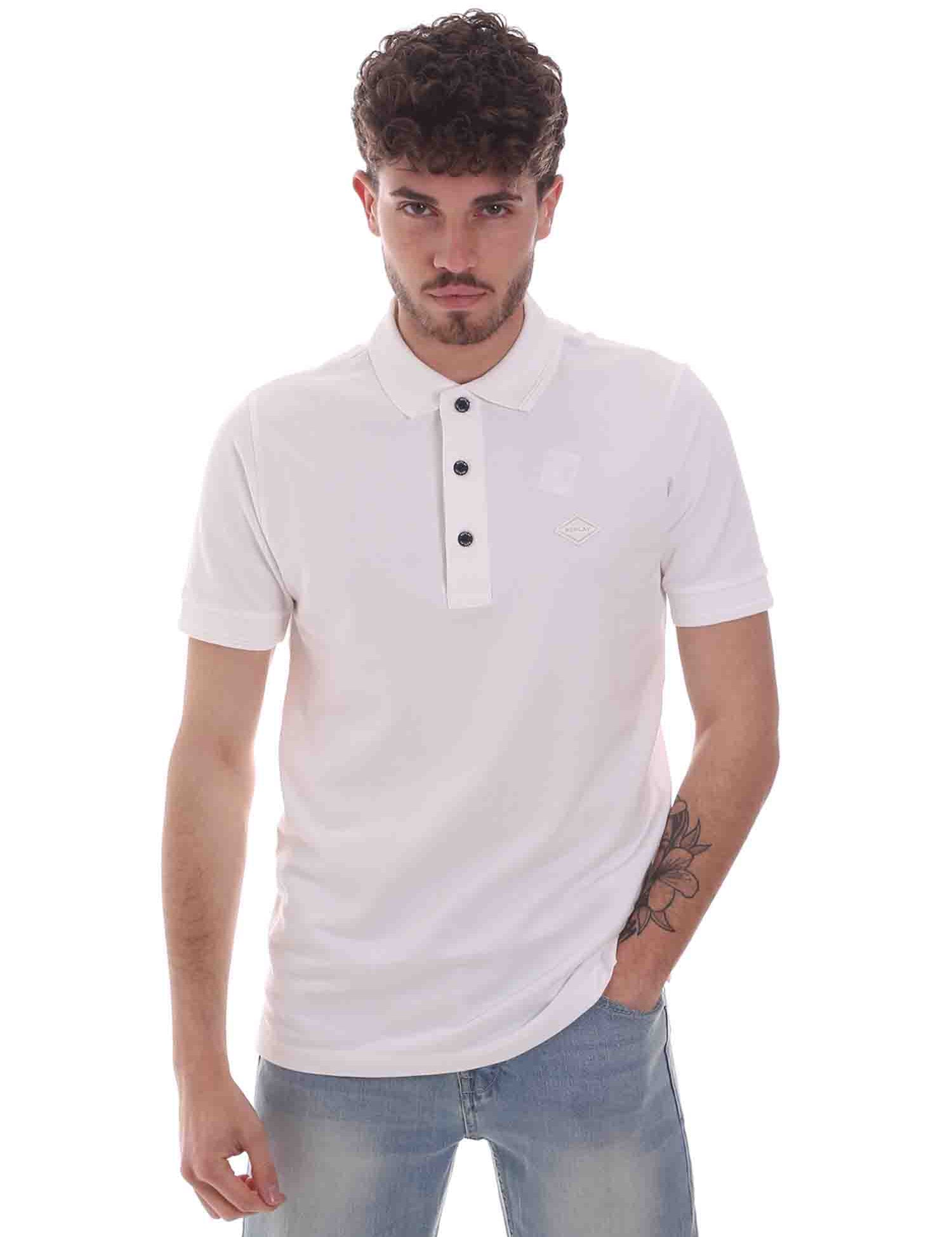 Polo Bianco Replay