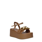 Sandali zeppa Cammello Grace Shoes
