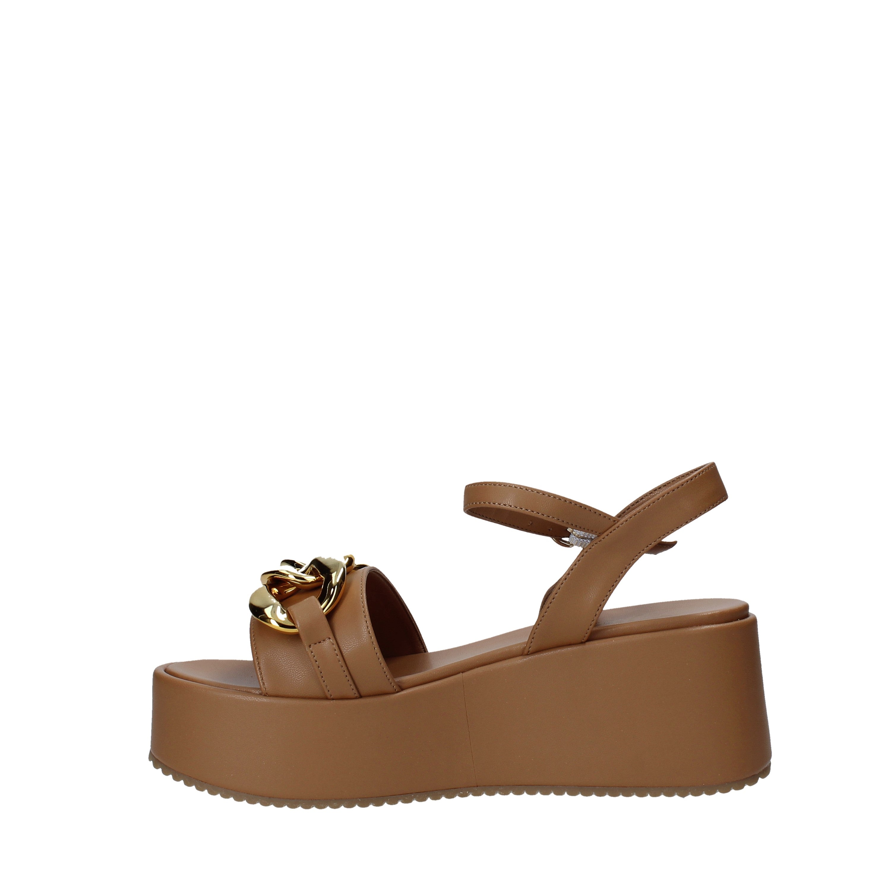 Sandali zeppa Cammello Grace Shoes