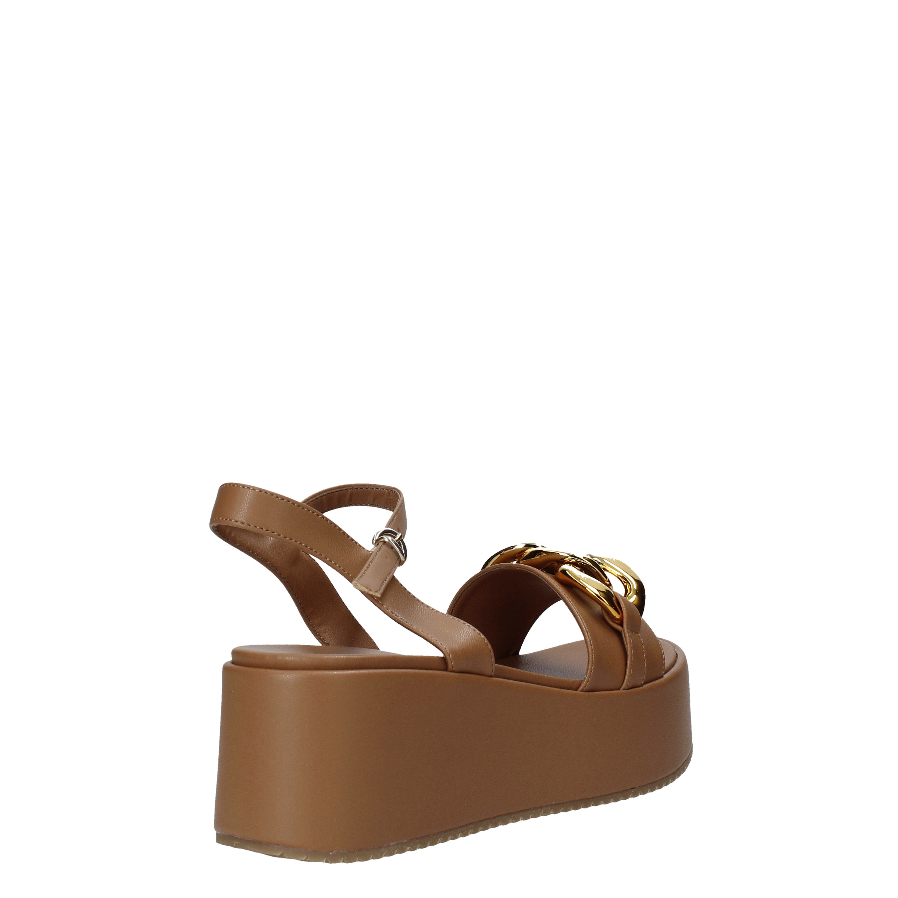 Sandali zeppa Cammello Grace Shoes