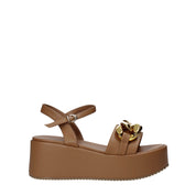 Sandali zeppa Cammello Grace Shoes