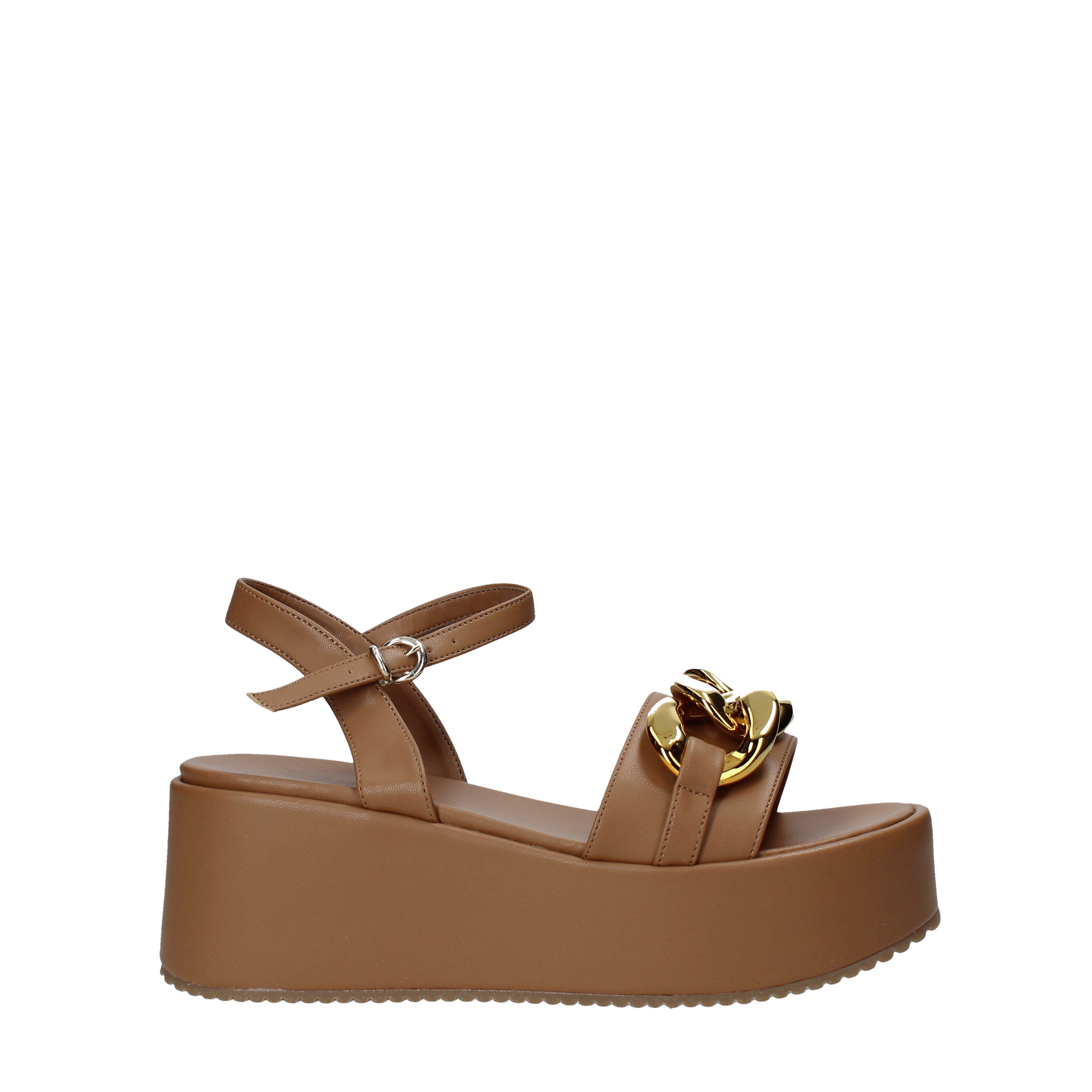 Sandali zeppa Cammello Grace Shoes