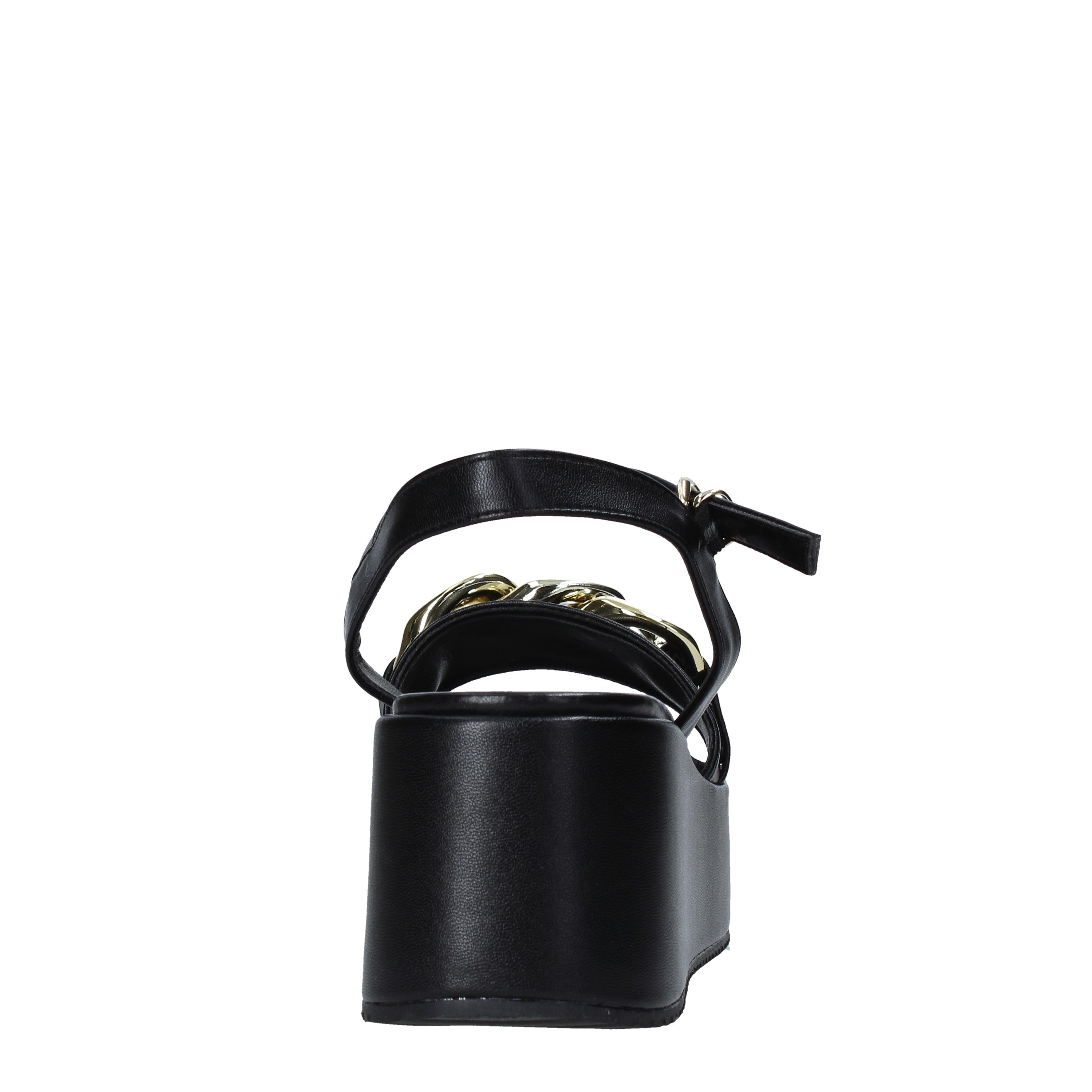 Sandali zeppa Nero Grace Shoes