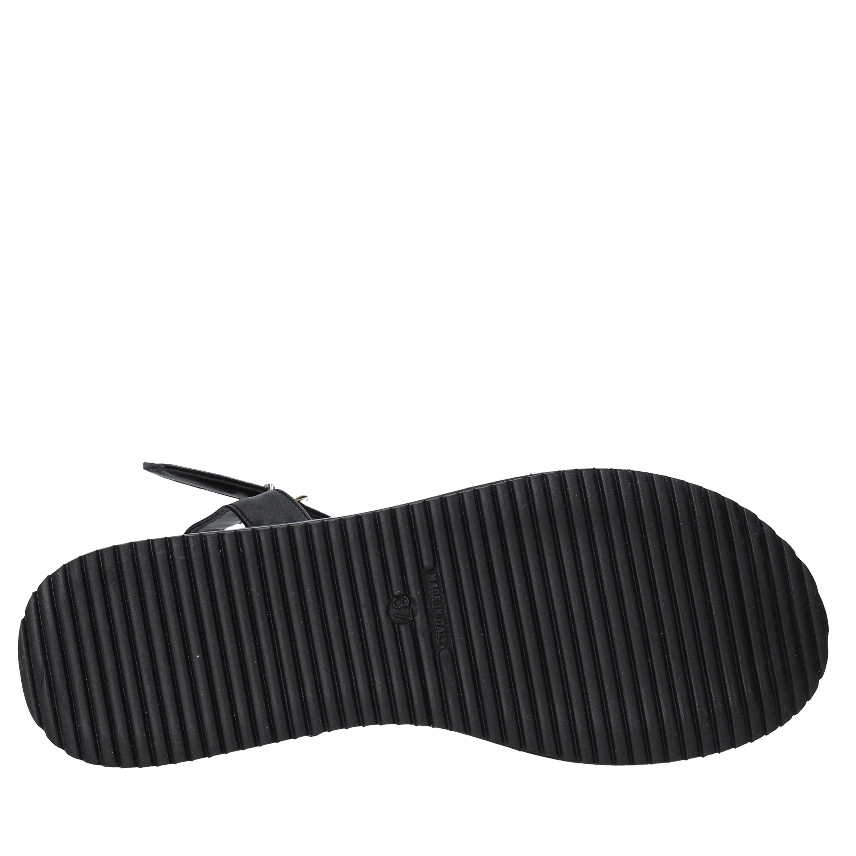 Sandali zeppa Nero Grace Shoes