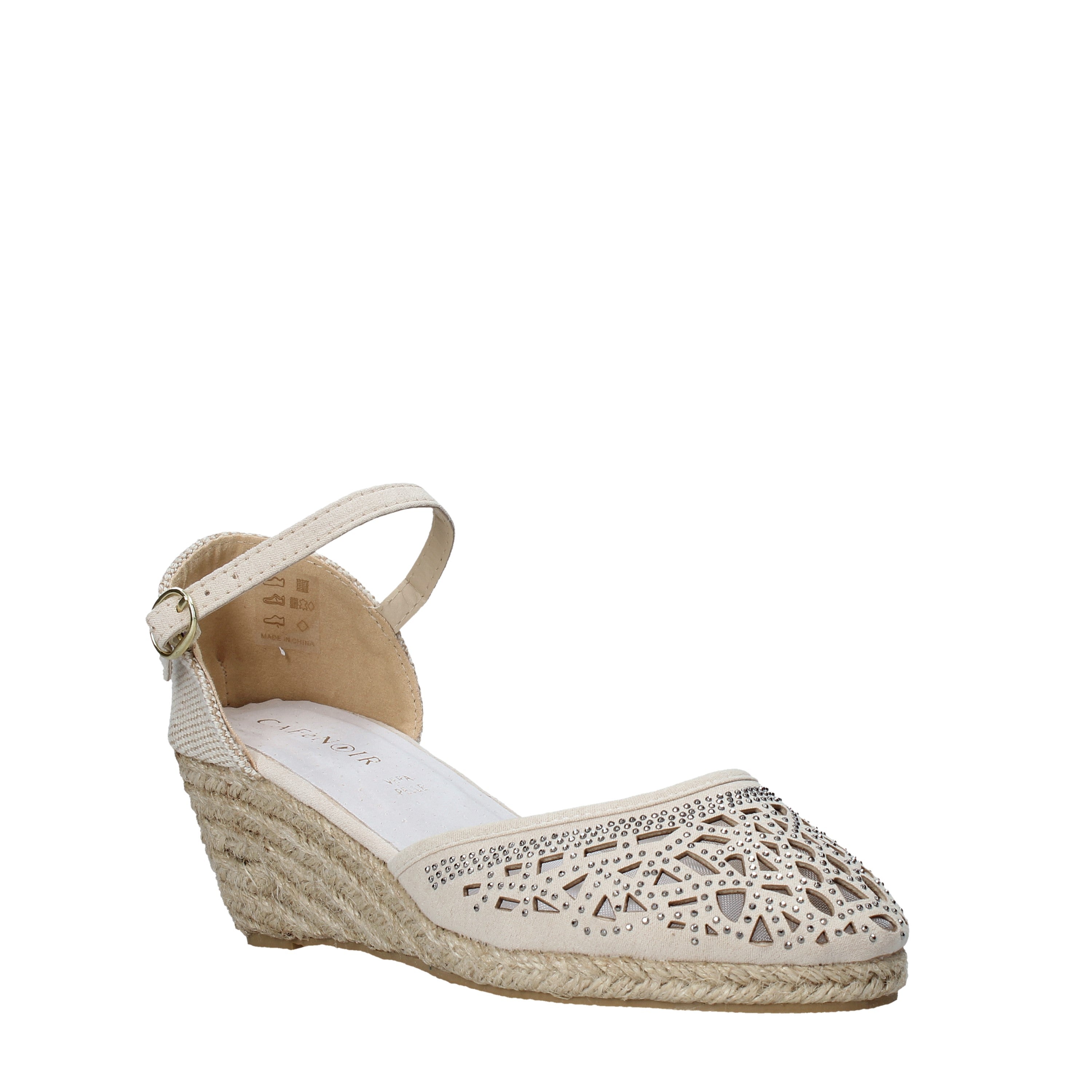 Sandali zeppa Beige Cafenoir