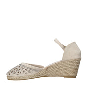 Sandali zeppa Beige Cafenoir